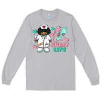 Moon Dust nurse life afro american nurse Long Sleeve Tee - BarkalooDesign