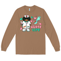 Toasted Coconut nurse life afro american nurse Long Sleeve Tee - BarkalooDesign