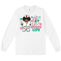White nurse life afro american nurse Long Sleeve Tee - BarkalooDesign