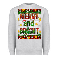 Heather Grey Merry And Bright Heavyweight Sweatshirt - Artiststas