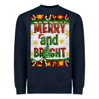 Navy Merry And Bright Heavyweight Sweatshirt - Artiststas