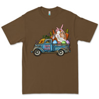 Cacao Happy Easter Truck with Bunny Eggs And Carrot Premium Tee - RanaPortraitStore