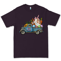 Plum Happy Easter Truck with Bunny Eggs And Carrot Premium Tee - RanaPortraitStore
