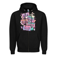 Black easter cassette tapes Zipper Hoodie - MaliasSmallBusiness