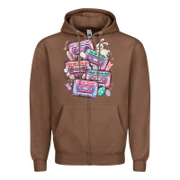 Chestnut easter cassette tapes Zipper Hoodie - MaliasSmallBusiness