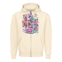 Sandshell easter cassette tapes Zipper Hoodie - MaliasSmallBusiness