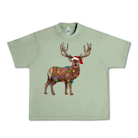 Oil Green reindeer Urban Heavy Tee - JahusDesignShop