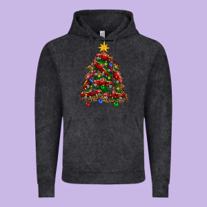 Christmas Truck Tree Vintage Hoodie Designed By Fadigitalartstudio