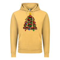 Vintage Mustard christmas truck tree Vintage Hoodie - FaDigitalArtStudio
