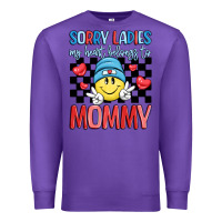 Purple sorry ladies my heart belongs to mommy Premium Sweatshirt - LillyAllenDesigns