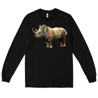 Black Rhino Illustrations Long Sleeve Tee - LillyAllenDesigns