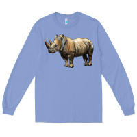 Colony Blue Rhino Illustrations Long Sleeve Tee - LillyAllenDesigns