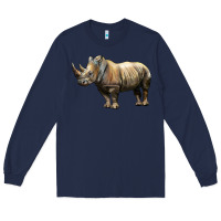 Navy Rhino Illustrations Long Sleeve Tee - LillyAllenDesigns