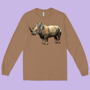 Rhino Illustrations Long Sleeve Tee Designed By Lillyallendesigns