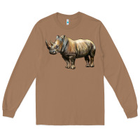 Toasted Coconut Rhino Illustrations Long Sleeve Tee - LillyAllenDesigns