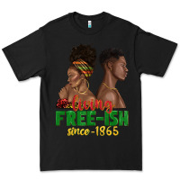 Black living free ish since 1865 with afro black woman a Premium Tee - texasbilliewilder