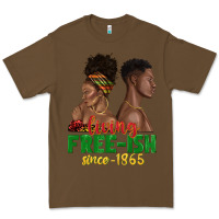 Cacao living free ish since 1865 with afro black woman a Premium Tee - texasbilliewilder