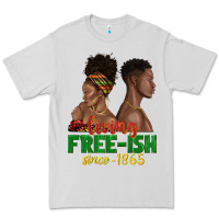 Dove Grey living free ish since 1865 with afro black woman a Premium Tee - texasbilliewilder