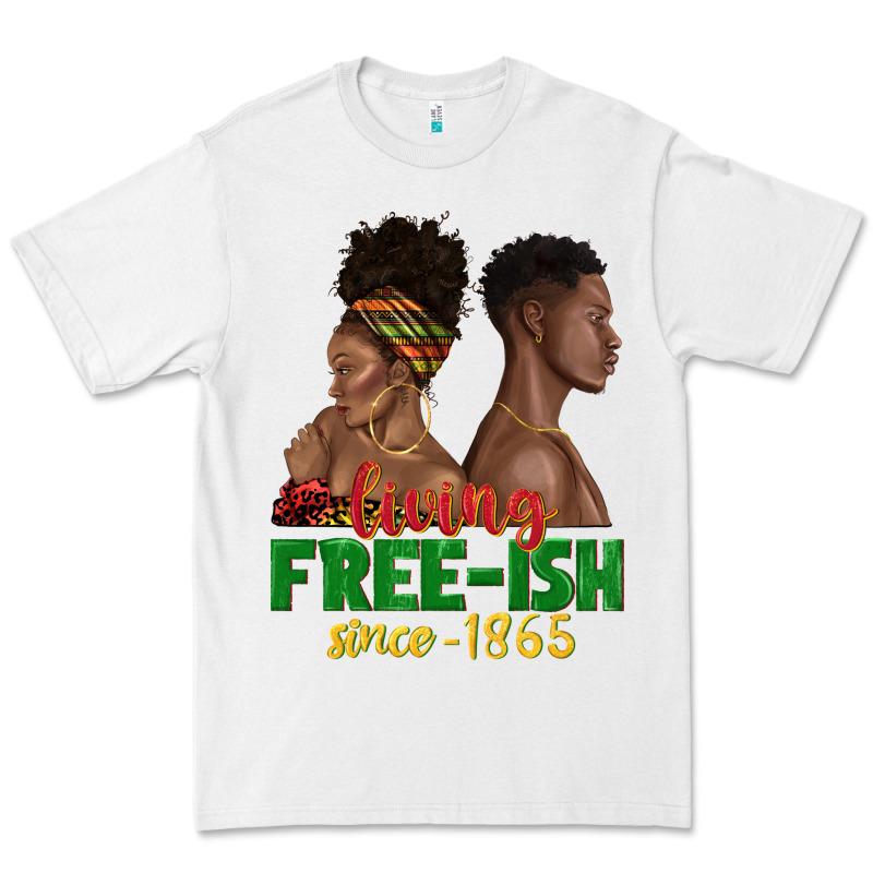 Living Free Ish Since 1865 With Afro Black Woman A Premium Tee by texasbilliewilder | Teevron
