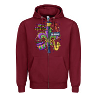 Burgundy new orleans mardi gras streets Zipper Hoodie - MaliasSmallBusiness