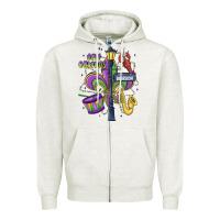 New Orleans Mardi Gras Streets Zipper Hoodie | Teevron