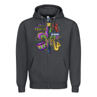 Smoke new orleans mardi gras streets Zipper Hoodie - MaliasSmallBusiness