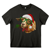 Asphalt Christmas Glasses Goat Heavy Core Tee - RanaPortraitStore