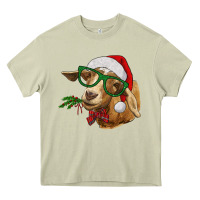Mossy Christmas Glasses Goat Heavy Core Tee - RanaPortraitStore