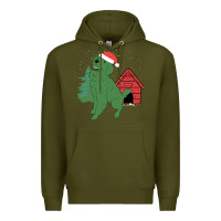Army Green Christmas Dog Premium Hoodie - Bettercallsaul