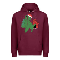 Burgundy Christmas Dog Premium Hoodie - Bettercallsaul