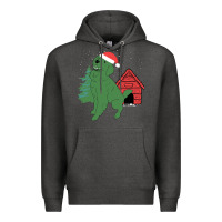 Charcoal Heather Christmas Dog Premium Hoodie - Bettercallsaul