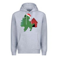 Heather Grey Christmas Dog Premium Hoodie - Bettercallsaul