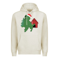 Oatmeal Heather Christmas Dog Premium Hoodie - Bettercallsaul