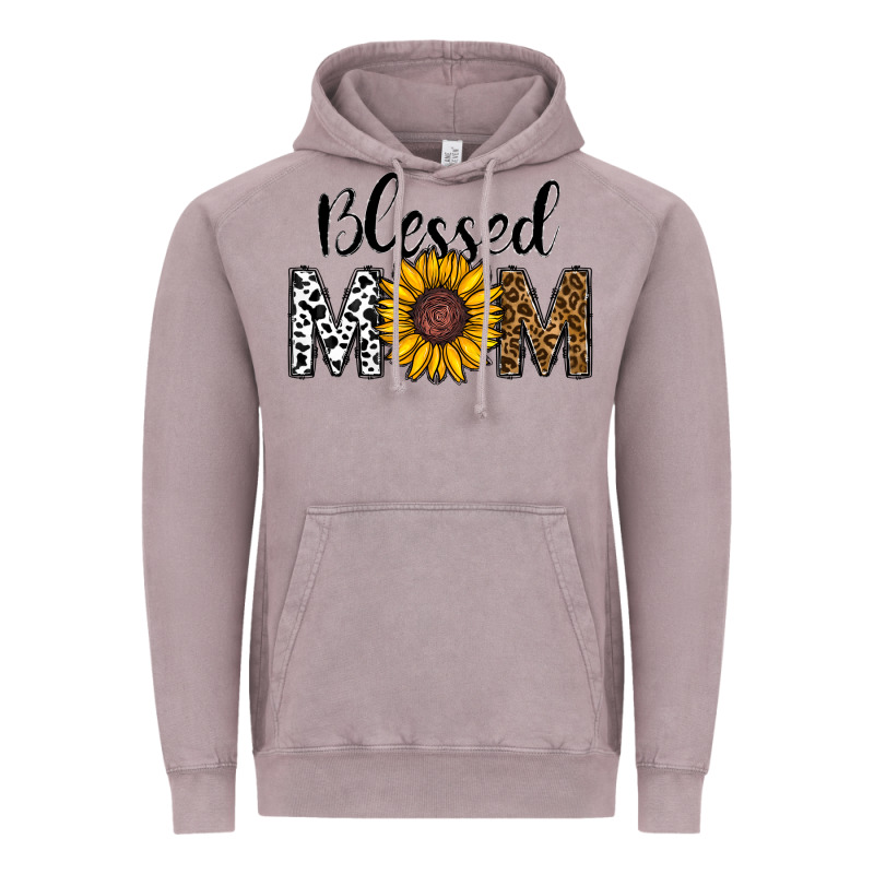 Blessed Mom Vintage Hoodie by CowhideDigitalArt | Teevron