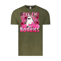 Vintage Olive save the boobies Vintage Tee - Artiststas