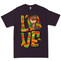 Plum love juneteenth with fist Premium Tee - texasbilliewilder