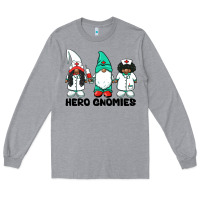 Heather Grey hero gnomies african american nurse gnomies medical gnomies Long Sleeve Tee - BarkalooDesign