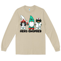 Mushroom hero gnomies african american nurse gnomies medical gnomies Long Sleeve Tee - BarkalooDesign