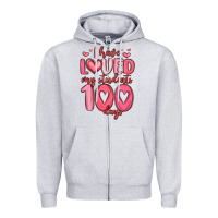 Heather Grey i have loved my students 100 days Zipper Hoodie - MaliasSmallBusiness