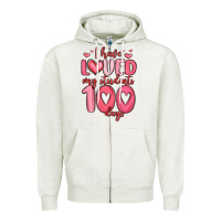 Oatmeal Heather i have loved my students 100 days Zipper Hoodie - MaliasSmallBusiness