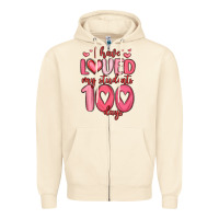 Sandshell i have loved my students 100 days Zipper Hoodie - MaliasSmallBusiness