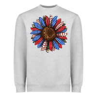 Heather Grey usa flag camouflage sunflower Heavyweight Sweatshirt - JahusDesignShop