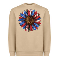 Mushroom usa flag camouflage sunflower Heavyweight Sweatshirt - JahusDesignShop