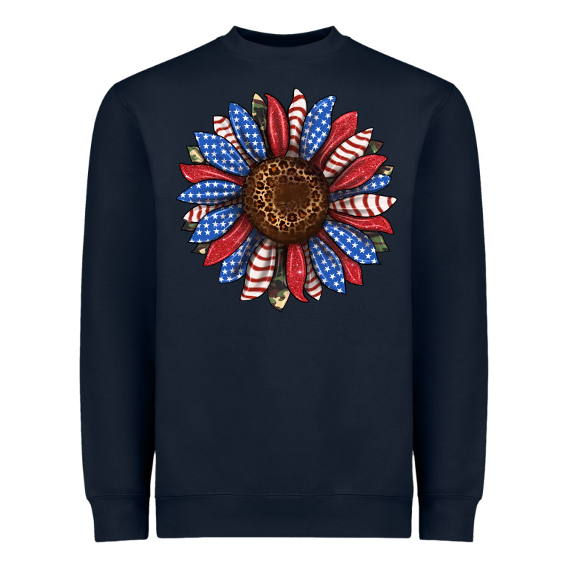 Usa Flag Camouflage Sunflower Heavyweight Sweatshirt by JahusDesignShop | Teevron