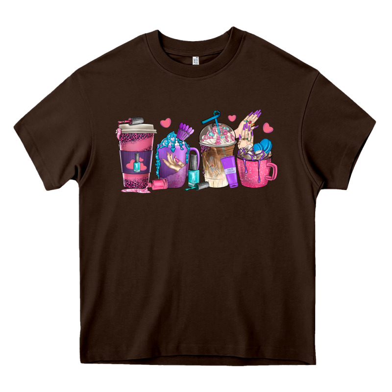 Nail Hustler Coffee Cups Heavy Core Tee by texasbilliewilder | Teevron