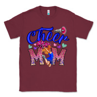 Burgundy Cheer Mom Classic Tee - CowhideDigitalArt