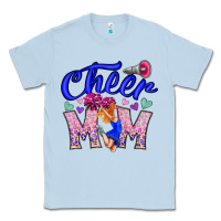 Dusty Blue Cheer Mom Classic Tee - CowhideDigitalArt