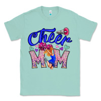 Seafoam Cheer Mom Classic Tee - CowhideDigitalArt