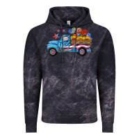 Cloud Black american truck and flag with stars Vintage Hoodie - HRA Design Shop