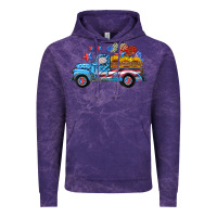 Cloud Purple american truck and flag with stars Vintage Hoodie - HRA Design Shop